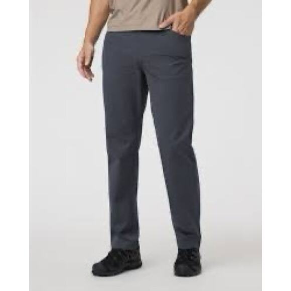 Vuori Pants Mens 36 Gray Meta Everyday Trouser Straight Leg Performance Casual - Picture 1 of 7